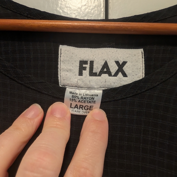 FLAX Women's Long Sleeve Black Maxi Dress Size Large - Picture 6 of 8